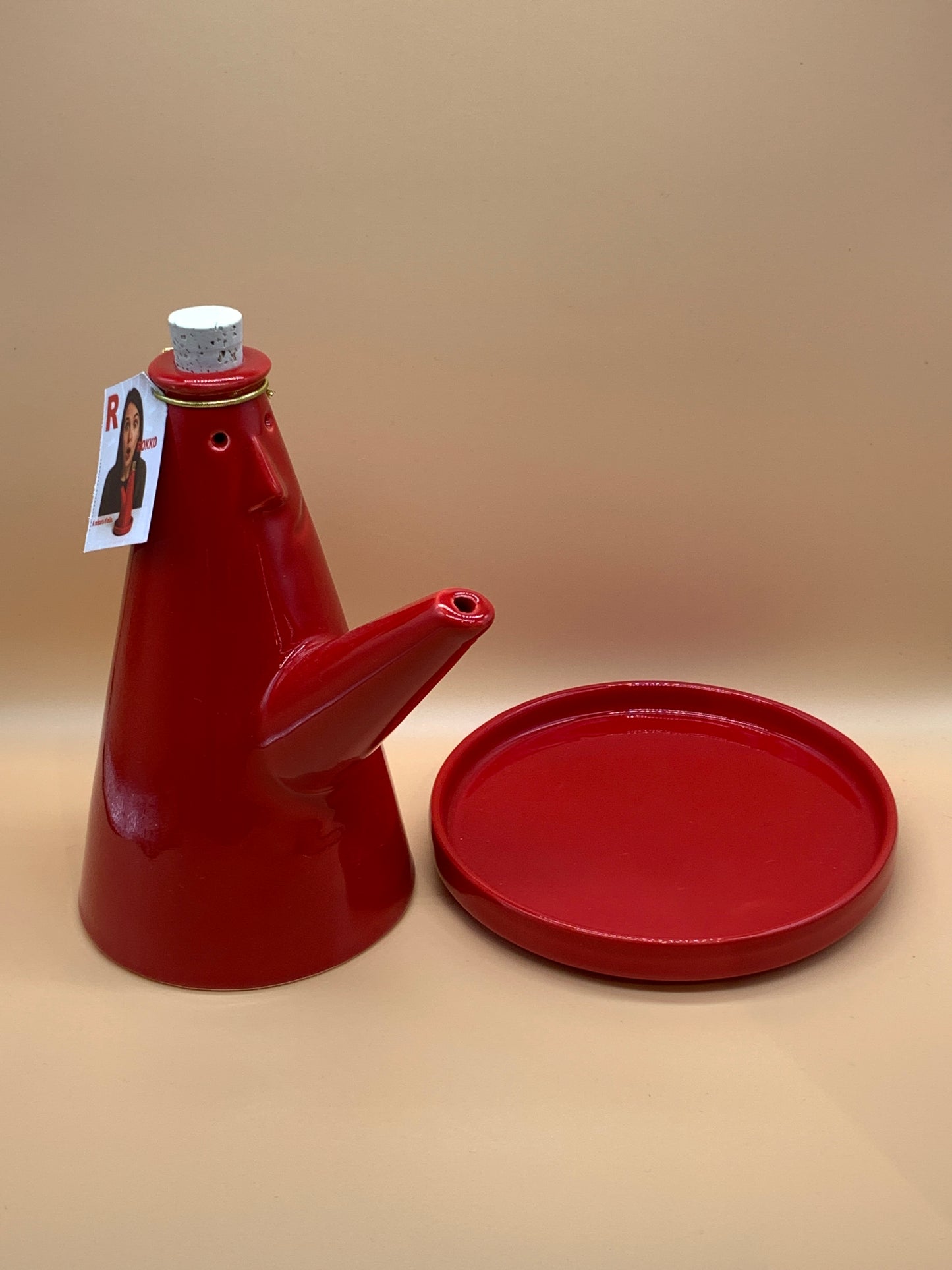 Oliera ROKKO in ceramica 600 ml colore Rosso