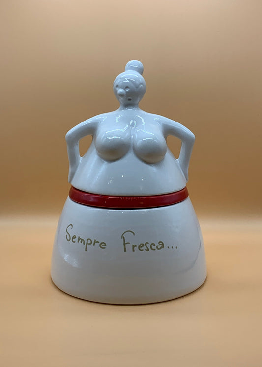 Portamozzarella Tina in ceramica, capacità 800ml col. Rosso