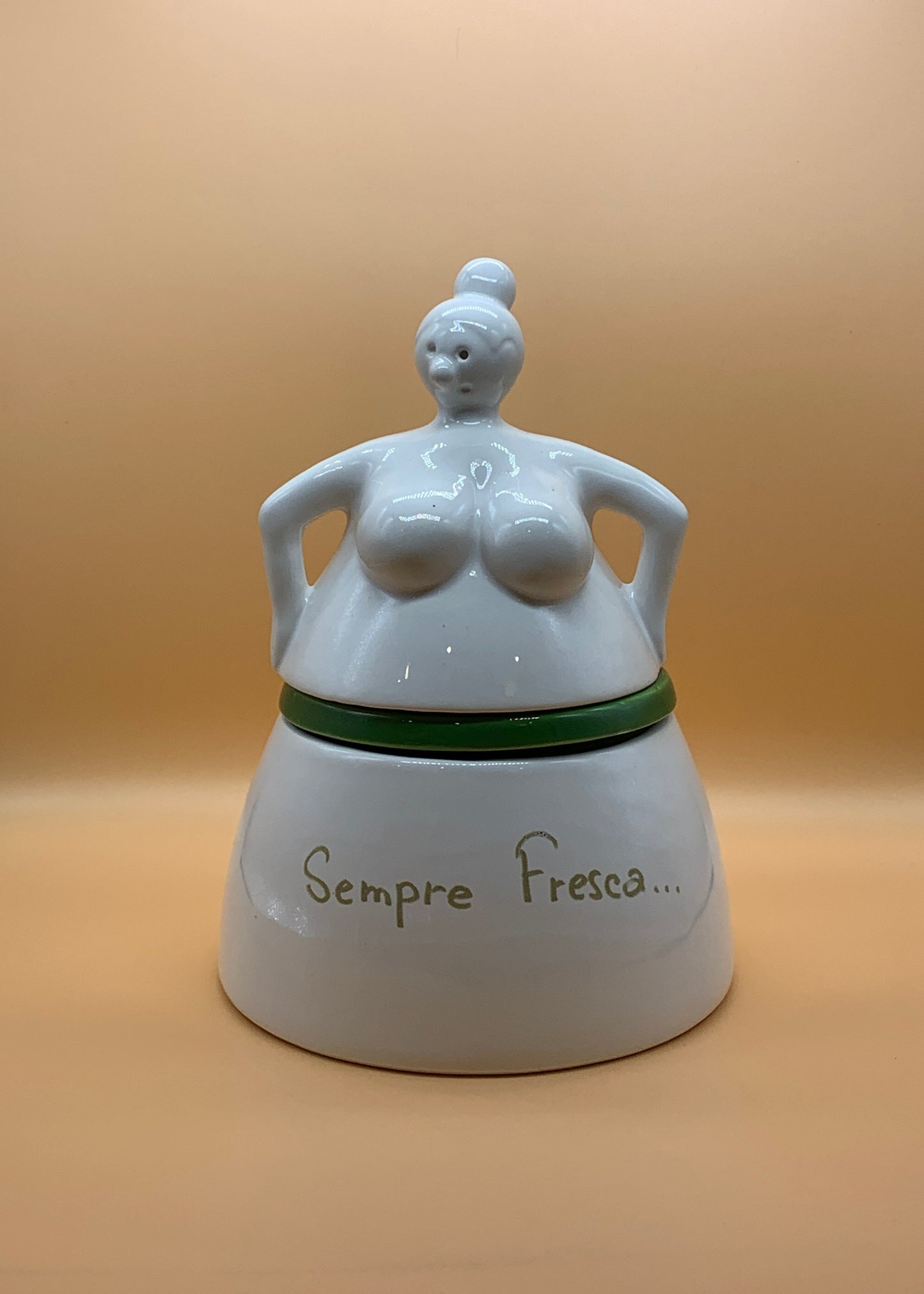 Portamozzarella Tina in ceramica, capacità 800ml col. Verde