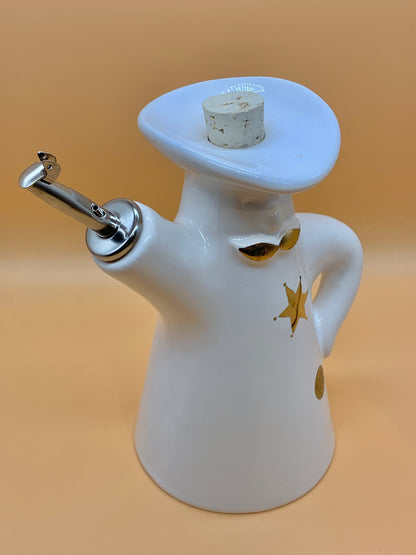 Oliera BANG in ceramica 600 ml colore Bianco/oro