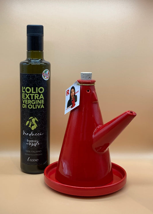 Oliera ROKKO in ceramica 600 ml colore Rosso