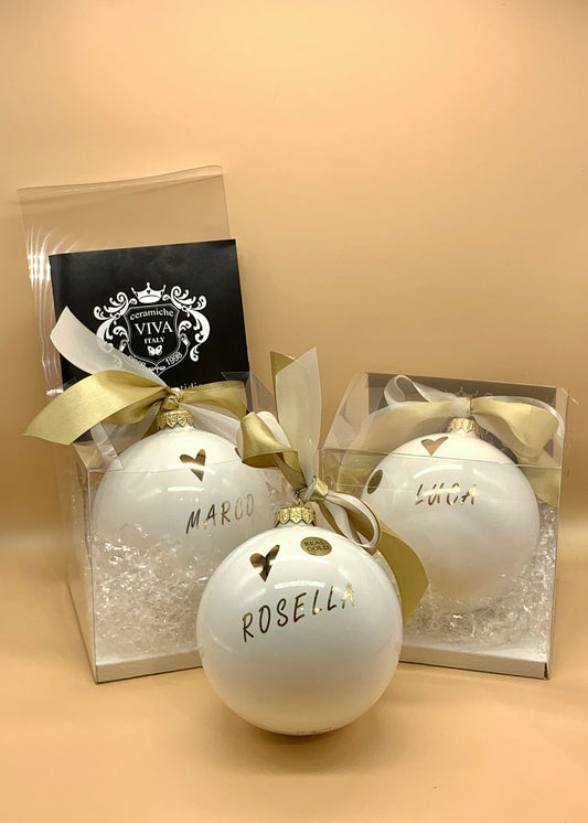 Palla per albero di Natale con nome personalizzato