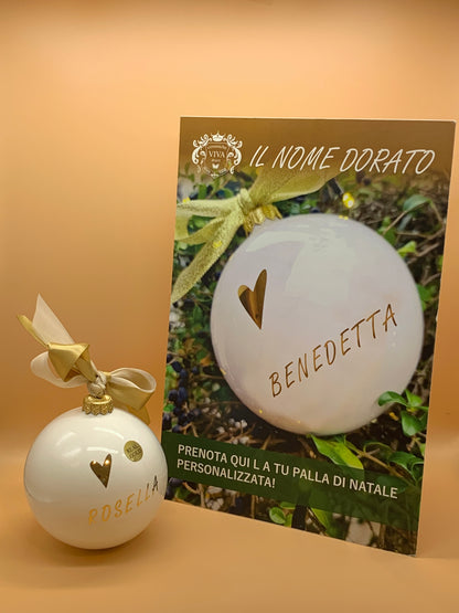Palla per albero di Natale con nome personalizzato