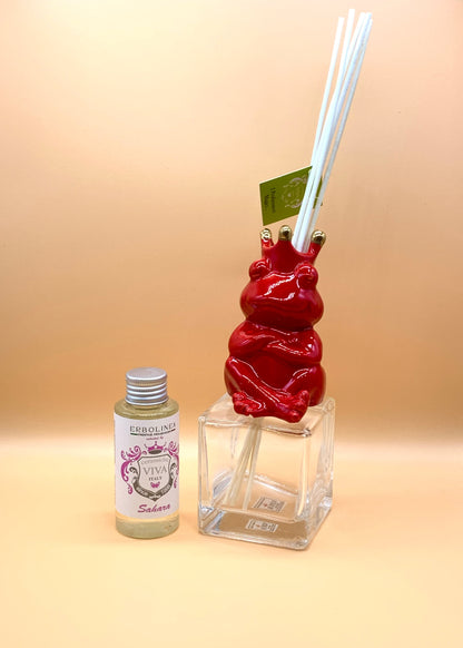 Prince diffusore Ceramiche Viva con bastoncini col. Rosso