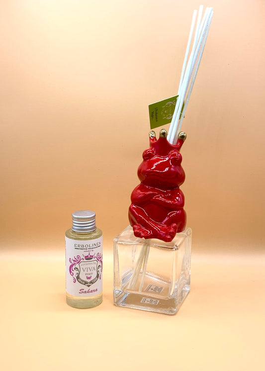 Prince diffusore Ceramiche Viva con bastoncini col. Rosso