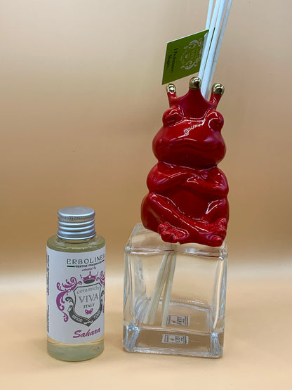 Prince diffusore Ceramiche Viva con bastoncini col. Rosso