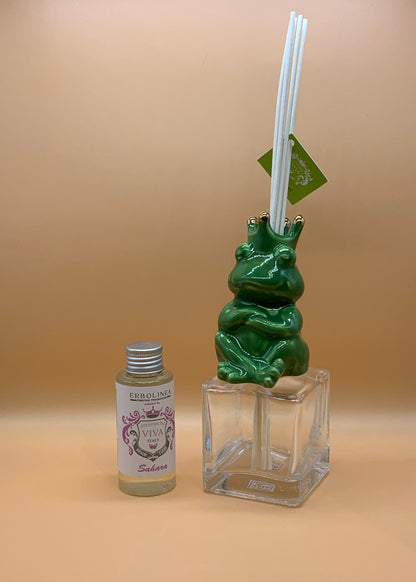 Prince diffusore Ceramiche Viva con bastoncini col. Verde