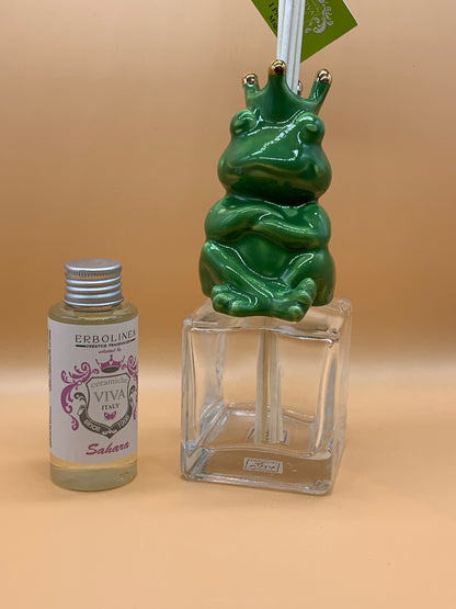 Prince diffusore Ceramiche Viva con bastoncini col. Verde