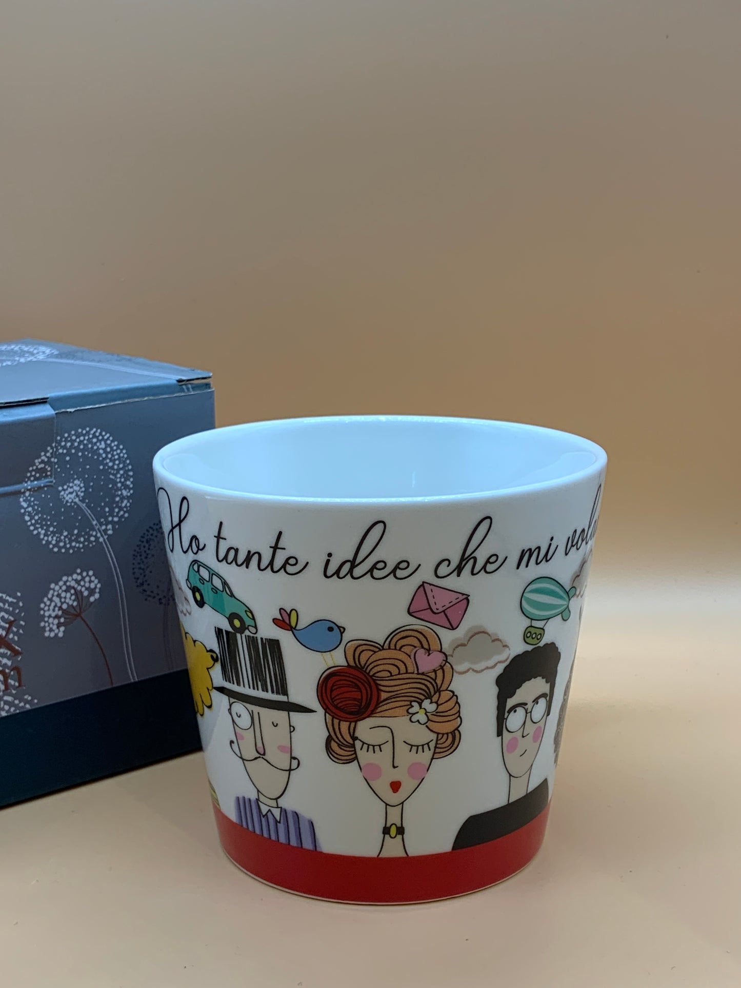 Tazza WALD in porcellana decoro Idee col. Bianco