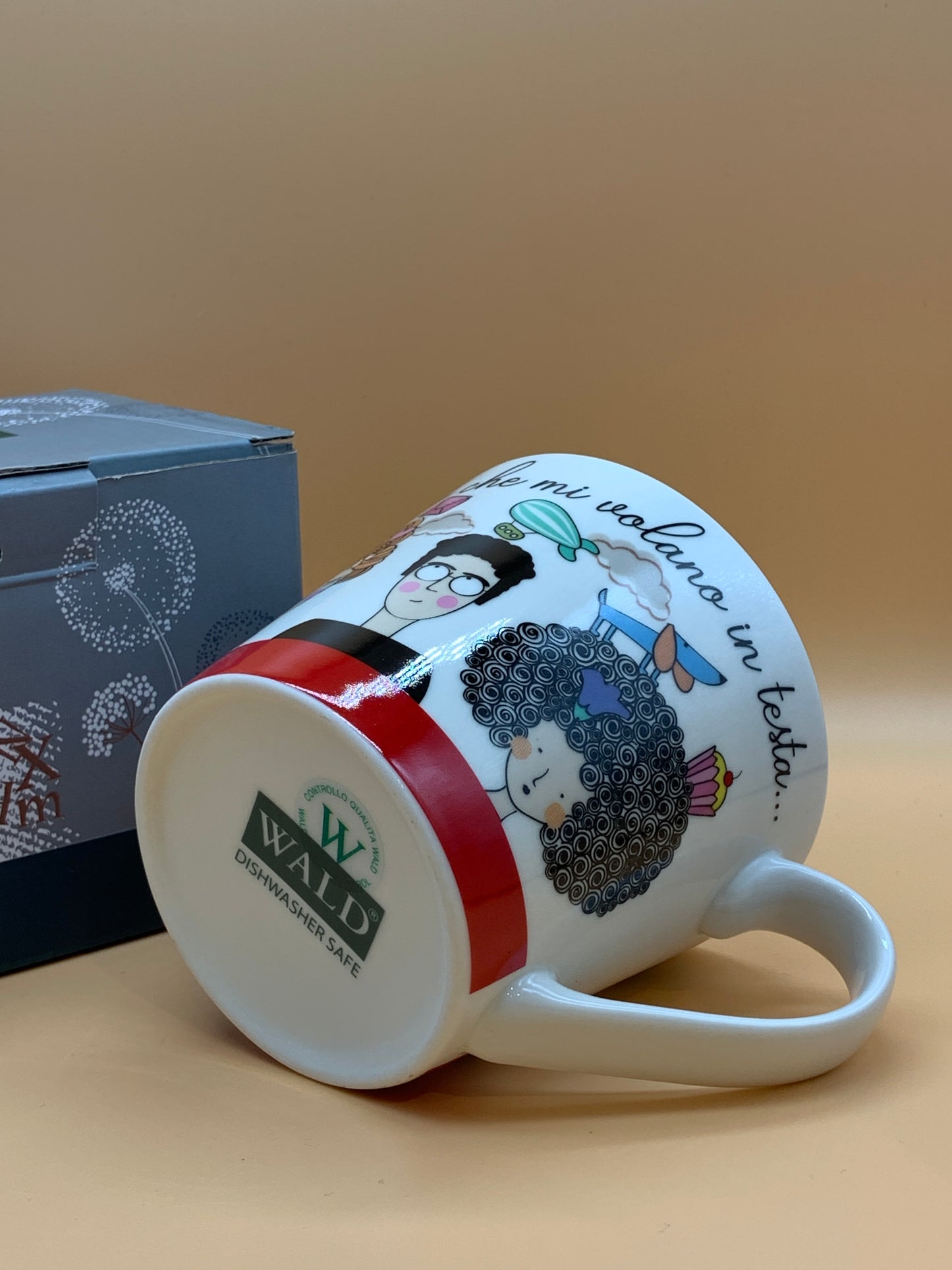 Tazza WALD in porcellana decoro Idee col. Bianco