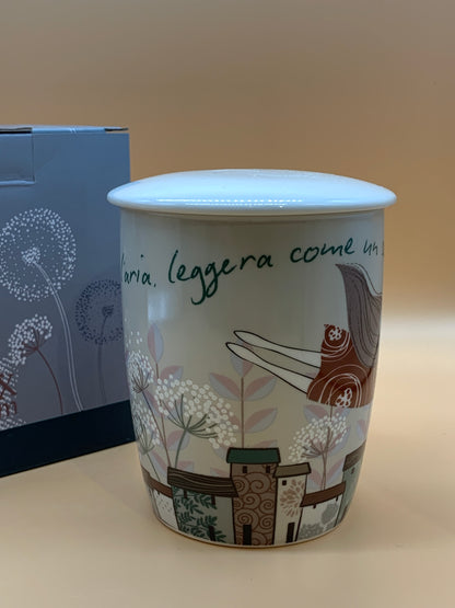 Tisaniera WALD con Coperchio e decoro Soffio col. Panna