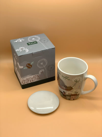 Tisaniera WALD con Coperchio e decoro Soffio col. Panna