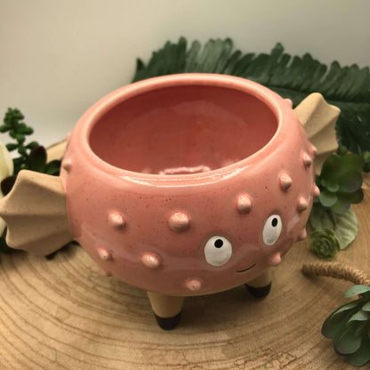 Bomboniera vaso portapiantina pesce palla B6905/06